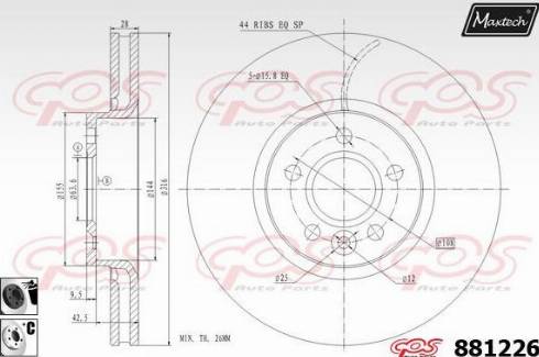 Maxtech 881226.6060 - Discofreno autozon.pro