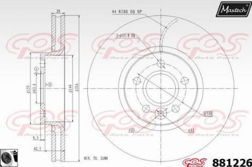 Maxtech 881226.0060 - Discofreno autozon.pro