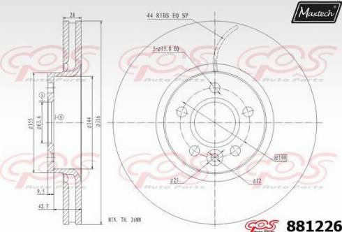 Maxtech 881226.0000 - Discofreno autozon.pro