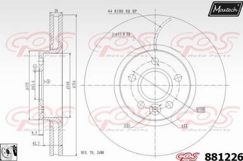 Maxtech 881226.0080 - Discofreno autozon.pro