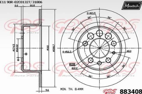 Maxtech 883408.0000 - Discofreno autozon.pro