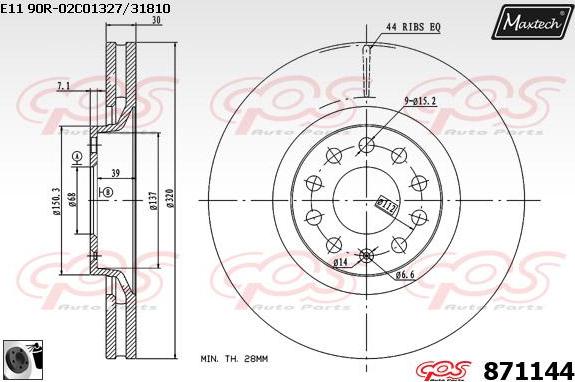 Maxtech 883408 - Discofreno autozon.pro