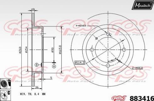 Maxtech 883416.6060 - Discofreno autozon.pro