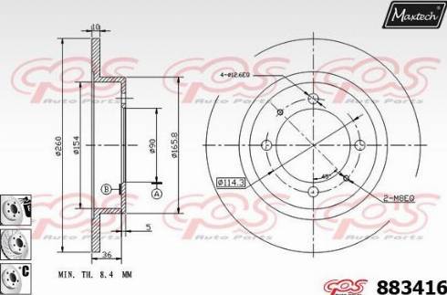 Maxtech 883416.6880 - Discofreno autozon.pro