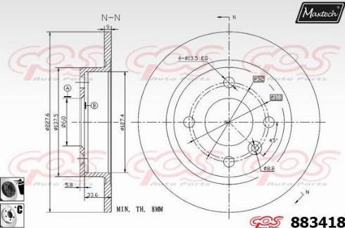 Maxtech 883418.6060 - Discofreno autozon.pro