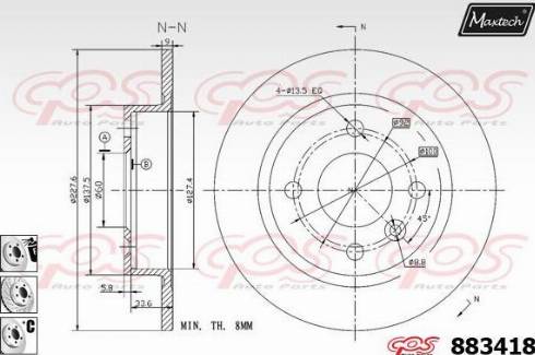 Maxtech 883418.6880 - Discofreno autozon.pro