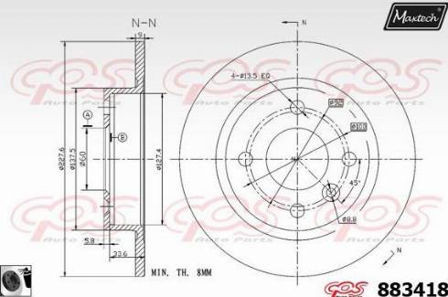 Maxtech 883418.0060 - Discofreno autozon.pro