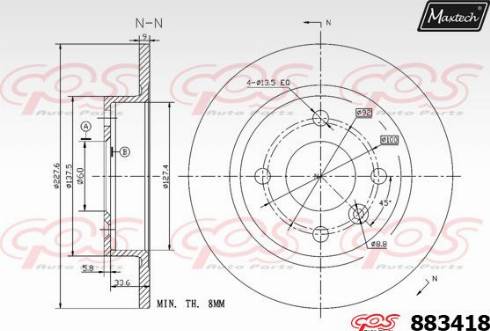 Maxtech 883418.0000 - Discofreno autozon.pro