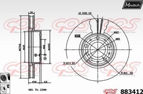 Maxtech 883412.6060 - Discofreno autozon.pro