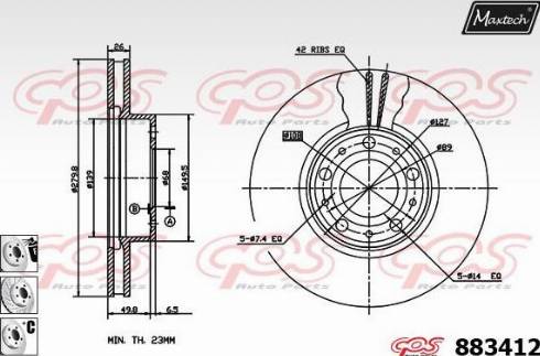 Maxtech 883412.6880 - Discofreno autozon.pro