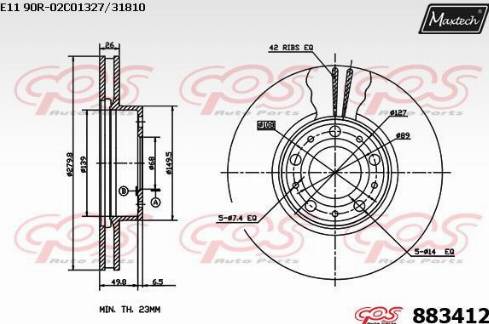 Maxtech 883412.0000 - Discofreno autozon.pro