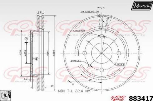 Maxtech 883417.0080 - Discofreno autozon.pro