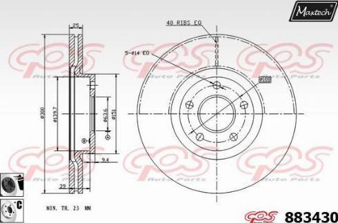 Maxtech 883430.6060 - Discofreno autozon.pro