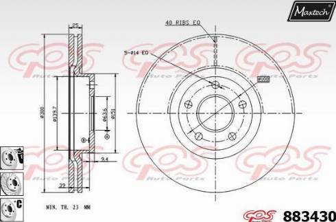 Maxtech 883430.6880 - Discofreno autozon.pro