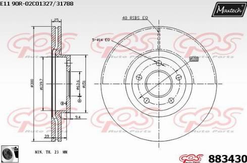 Maxtech 883430.0060 - Discofreno autozon.pro