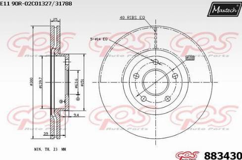 Maxtech 883430.0000 - Discofreno autozon.pro