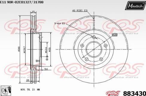 Maxtech 883430.0080 - Discofreno autozon.pro