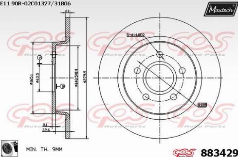 Maxtech 883429.0060 - Discofreno autozon.pro