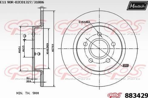 Maxtech 883429.0000 - Discofreno autozon.pro