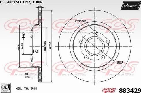 Maxtech 883429.0080 - Discofreno autozon.pro