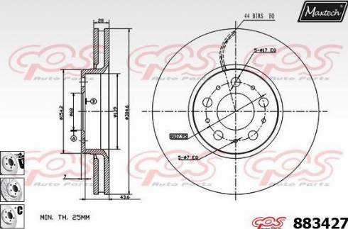 Maxtech 883427.6980 - Discofreno autozon.pro