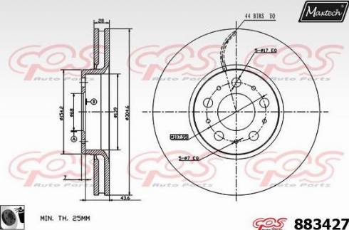 Maxtech 883427.0060 - Discofreno autozon.pro