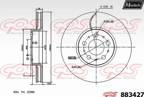 Maxtech 883427.0000 - Discofreno autozon.pro