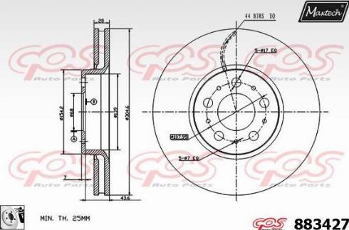 Maxtech 883427.0080 - Discofreno autozon.pro