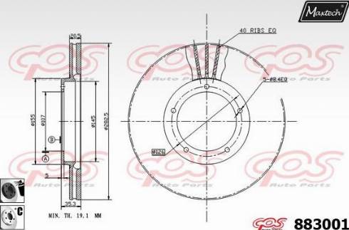 Maxtech 883001.6060 - Discofreno autozon.pro