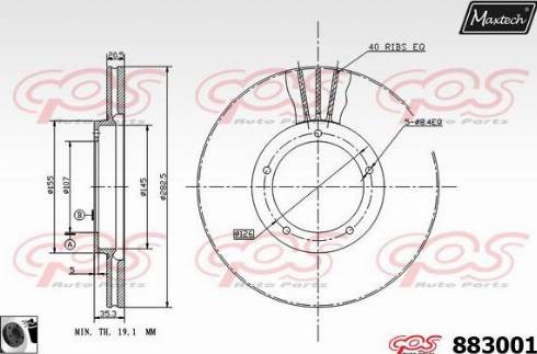 Maxtech 883001.0060 - Discofreno autozon.pro