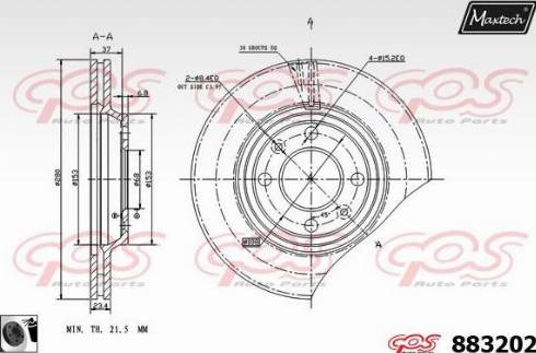 Maxtech 883202.0060 - Discofreno autozon.pro