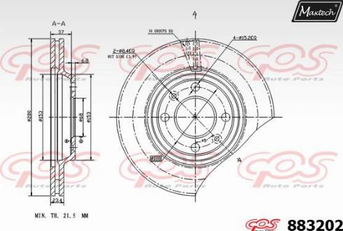 Maxtech 883202.0000 - Discofreno autozon.pro