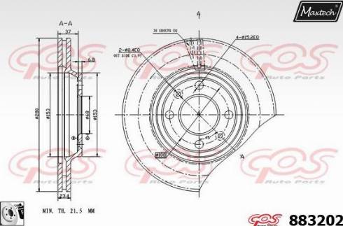 Maxtech 883202.0080 - Discofreno autozon.pro