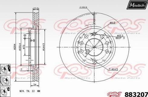 Maxtech 883207.6980 - Discofreno autozon.pro