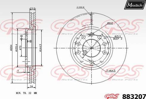 Maxtech 883207.0000 - Discofreno autozon.pro