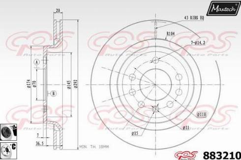 Maxtech 883210.6060 - Discofreno autozon.pro