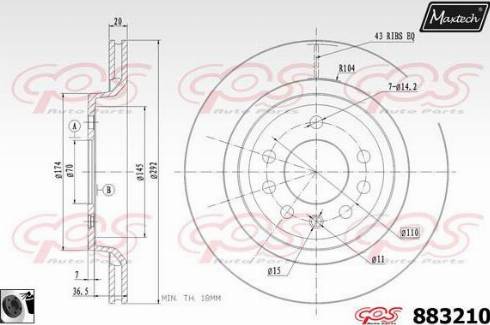 Maxtech 883210.0060 - Discofreno autozon.pro