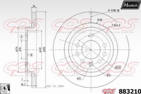 Maxtech 883210.0080 - Discofreno autozon.pro