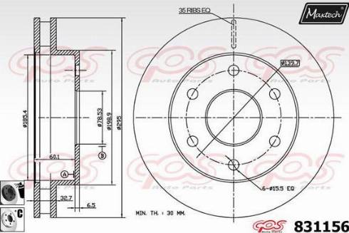 Maxtech 831156.6060 - Discofreno autozon.pro