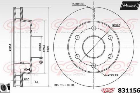 Maxtech 831156.0060 - Discofreno autozon.pro