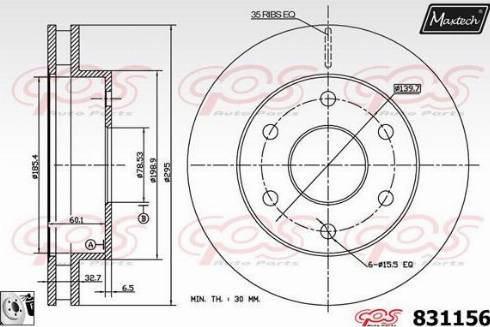 Maxtech 831156.0080 - Discofreno autozon.pro