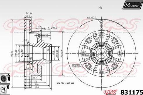 Maxtech 831175.6060 - Discofreno autozon.pro