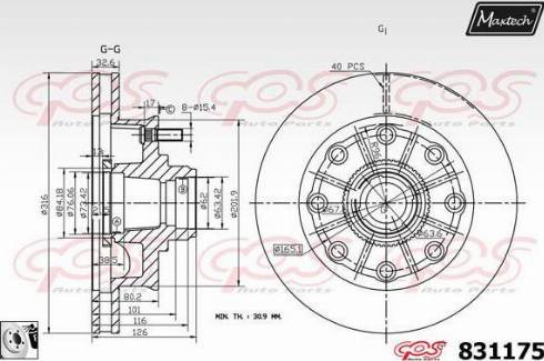 Maxtech 831175.0080 - Discofreno autozon.pro