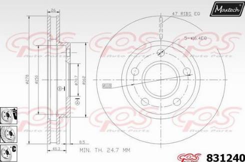 Maxtech 831240.6880 - Discofreno autozon.pro