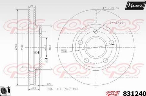 Maxtech 831240.0060 - Discofreno autozon.pro