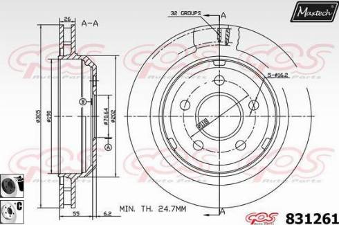 Maxtech 831261.6060 - Discofreno autozon.pro