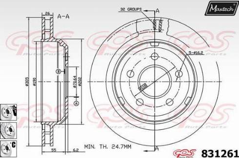 Maxtech 831261.6880 - Discofreno autozon.pro