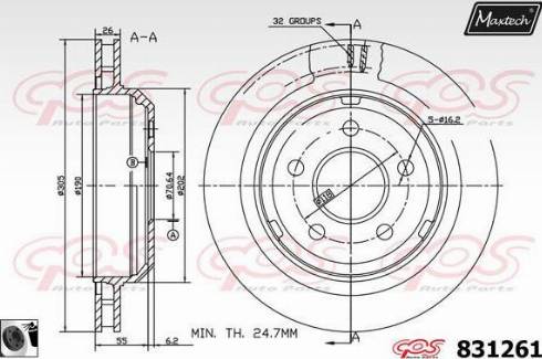 Maxtech 831261.0060 - Discofreno autozon.pro