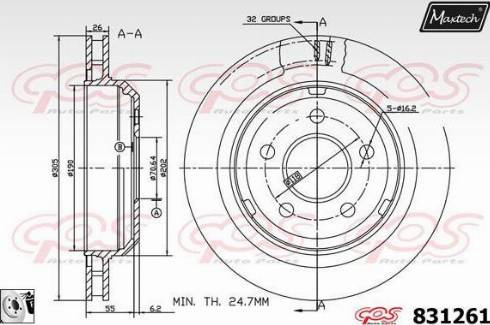 Maxtech 831261.0080 - Discofreno autozon.pro