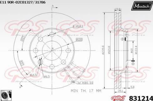 Maxtech 831214.0060 - Discofreno autozon.pro